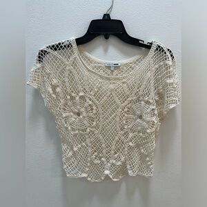 Fashionnova Cream Top Size Small